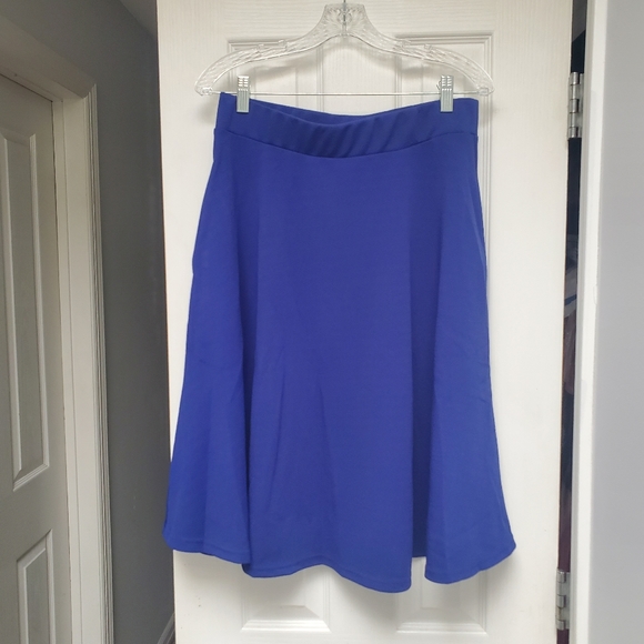 White Mark Royal Blue Saya Flare Skirt - sz L - Picture 4 of 4